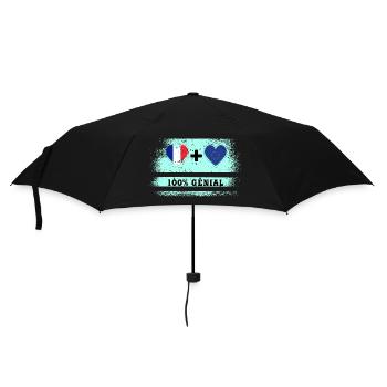100% awesome France and Europe flag - Umbrella (small) - black - Front