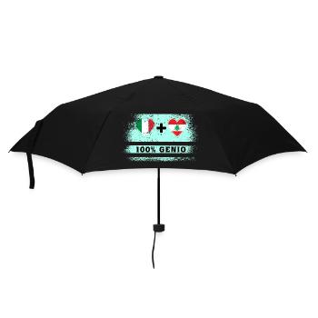 Italy and Lebanon 100% genius flag - Umbrella (small) - black - Front