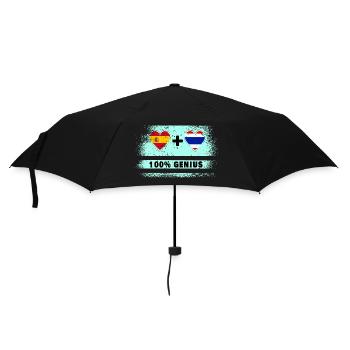 Spain and Thailand flag 100% genius - Umbrella (small) - black - Front