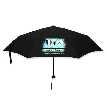 France flag and South Korea 100% awesome - Umbrella (small) - black - Front