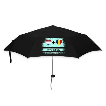 Romania and the Netherlands 100% Genius flag - Umbrella (small) - black - Front