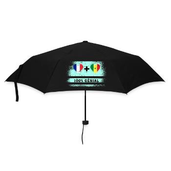 Drapeau France et Sénégal 100% génial - Parapluie standard - noir - Devant
