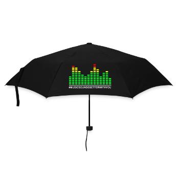 Musicsoundsbetterwithyou - Regenschirm (klein) - Schwarz - Vorne