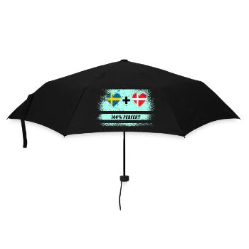 Danemark et Suède 100% Parfait / Cadeau - Parapluie standard - noir - Devant