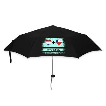 Drapeau 100% Genius du Chili et des Pays-Bas - Parapluie standard - noir - Devant