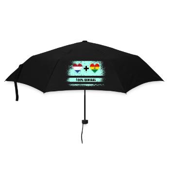 Bolivia and the Netherlands 100% Genius flag - Umbrella (small) - black - Front