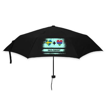 Gambia and Sweden 100% Perfect / Gift - Umbrella (small) - black - Front