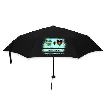 Kenia und Schweden 100% perfekt / Geschenk - Regenschirm (klein) - Schwarz - Vorne