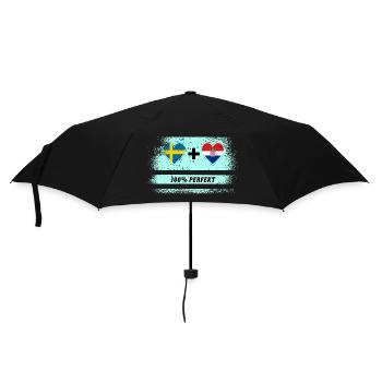 Croatie et Suède 100% parfait / cadeau - Parapluie standard - noir - Devant
