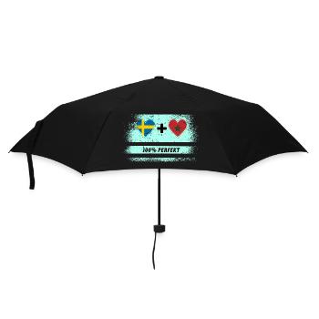 Marokko und Schweden 100% perfekt / Geschenk - Regenschirm (klein) - Schwarz - Vorne
