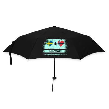 Norwegen und Schweden 100% perfekt / Geschenk - Regenschirm (klein) - Schwarz - Vorne