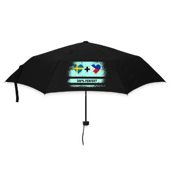 Philippinen und Schweden 100% perfekt/Geschenk - Regenschirm (klein) - Schwarz - Vorne