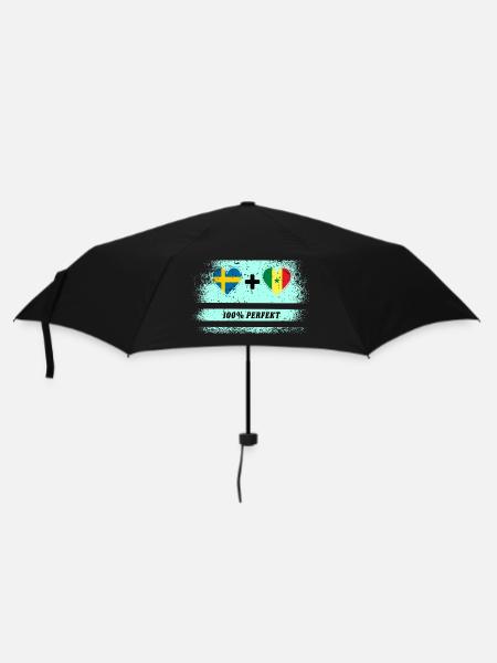 Senegal und Schweden 100% perfekt / Geschenk - Regenschirm (klein) - Schwarz