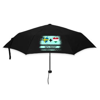 Hungary and Sweden 100% Perfect / Gift - Umbrella (small) - black - Front