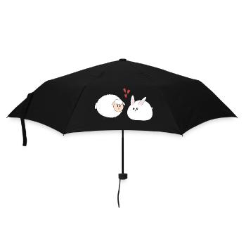 Rabbit and sheep, Easter - Umbrella (small) - black - Front