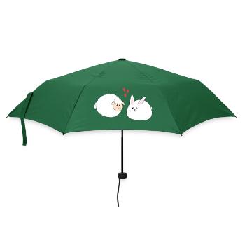 Rabbit and sheep, Easter - Umbrella (small) - bottlegreen - Front