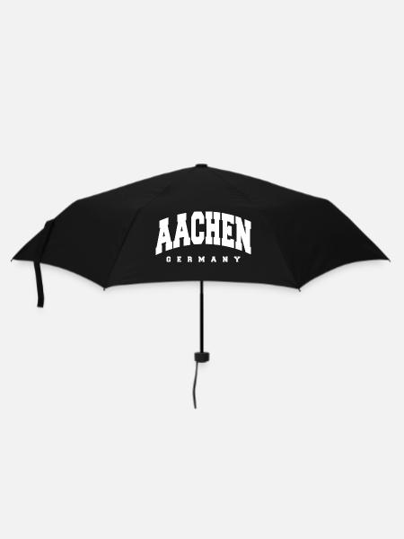 Aachen - Regenschirm (klein) - Schwarz