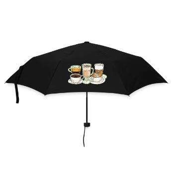 Kaffee Kaffeeliebhaber Kaffeetasse Barista Vintage - Regenschirm (klein) - Schwarz - Vorne