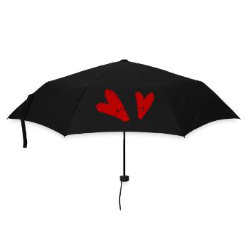 hand-drawn heart2 - Umbrella (small) - black - Front