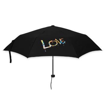 Graffiti style Splash hip hop colors painter love - Umbrella (small) - black - Front