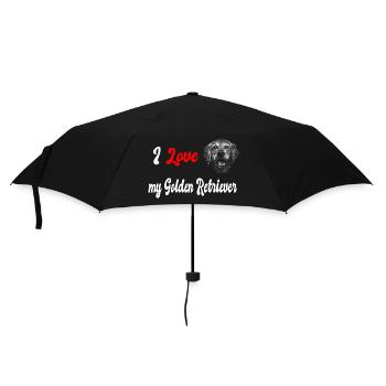 J'adore mon golden retriever - Parapluie standard - noir - Devant