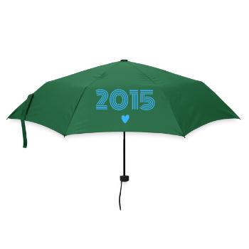 Jahrgang 2015 Junge - Regenschirm (klein) - Flaschengrün - Vorne