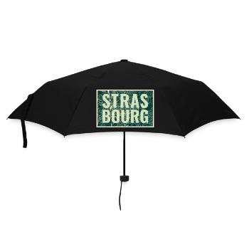 Strasbourg Stadtkarte – Urbanes Design - Regenschirm (klein) - Schwarz - Vorne