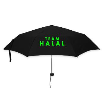 Team halal - Regenschirm (klein) - Schwarz - Vorne
