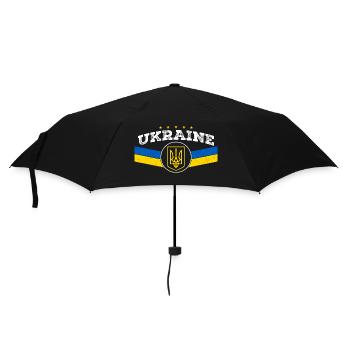 Ukraine Trident - Symbole ukrainien Tryzub - Parapluie standard - noir - Devant