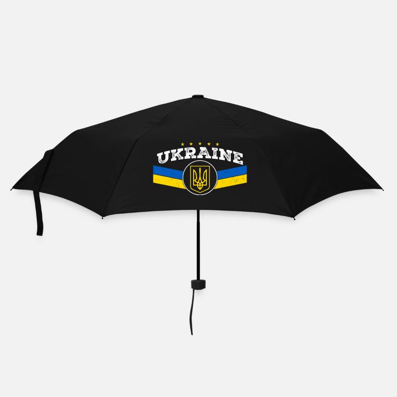 Ukraine Trident - Symbole ukrainien Tryzub - Parapluie standard - noir