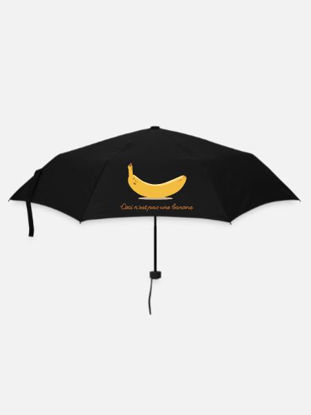 Ceci nest pas une banane - Regenschirm (klein) - Schwarz