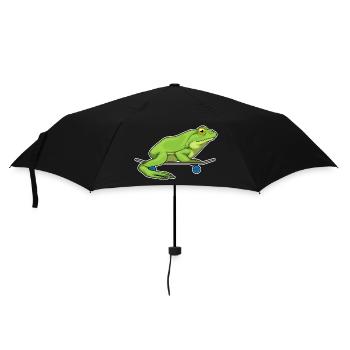 Frog Skater Skateboard Sport - Umbrella (small) - black - Front
