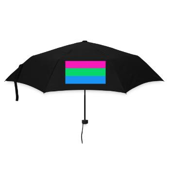 polysexuell pride - Regenschirm (klein) - Schwarz - Vorne