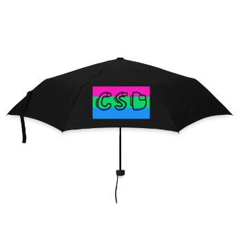 polysexuell pride flag csd - Regenschirm (klein) - Schwarz - Vorne