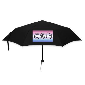 bigender pride CSD - Regenschirm (klein) - Schwarz - Vorne
