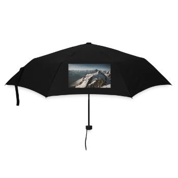 Berg - Schneebedeckte Gipfel - Regenschirm (klein) - Schwarz - Vorne