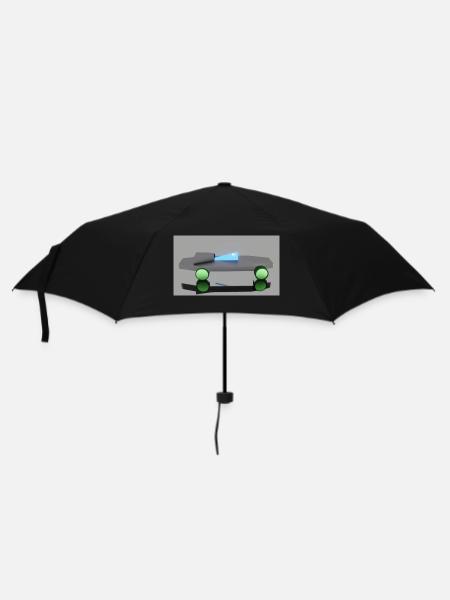Neon Auto - Regenschirm (klein) - Schwarz