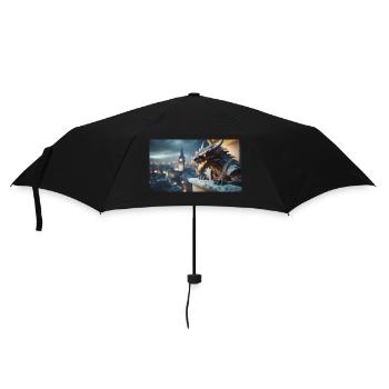 Gargoyle with an evil smile monster dark horror - Umbrella (small) - black - Front