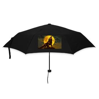 evil werewolf howls at the moon monster dark - Umbrella (small) - black - Front