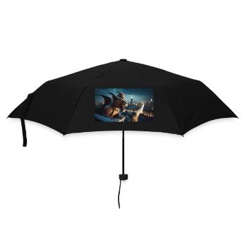 Gargoyle with an evil smile monster dark horror - Umbrella (small) - black - Front
