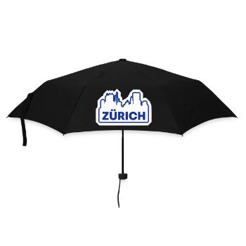 Zurich Skyline Logo Print - Umbrella (small) - black - Front