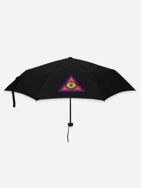 Drittes Auge - Regenschirm (klein) - Schwarz
