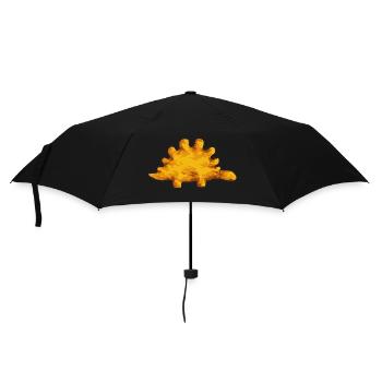 Dino Nuggets Dinosaurier Chicken Nuggets - Regenschirm (klein) - Schwarz - Vorne