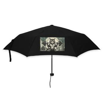 Pun ambiguous german expression - Muskelkater - Umbrella (small) - black - Front
