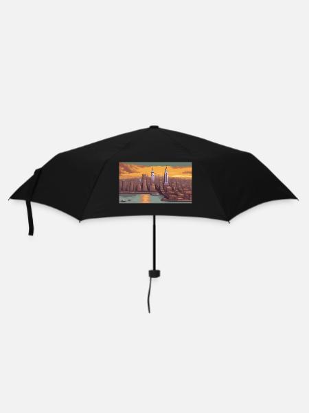 New York City - Pixel Art - Umbrella (small) - black