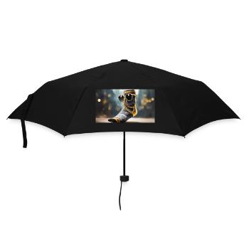 Jeu de mots ambigu sur l’expression allemande – Coole Socke - Parapluie standard - noir - Devant
