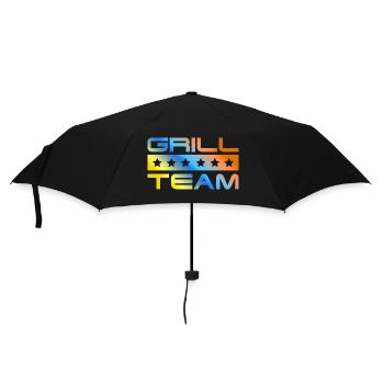 Grill Crew Bunt - Regenschirm (klein) - Schwarz - Vorne