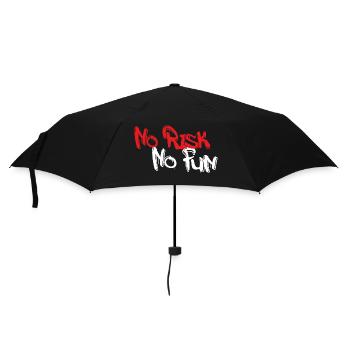 No Risk No Fun - Umbrella (small) - black - Front