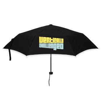 Vertically Challenged Funny Short People Joke Men - Umbrella (small) - black - Front