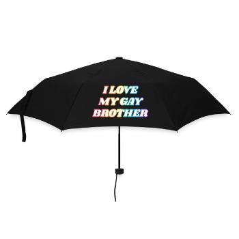 Ich liebe meinen schwulen Bruder - Regenschirm (klein) - Schwarz - Vorne